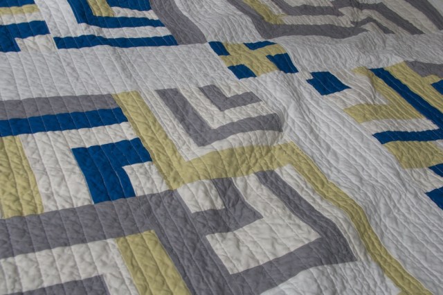 piecedgoods Improv Log Cabin afterwash