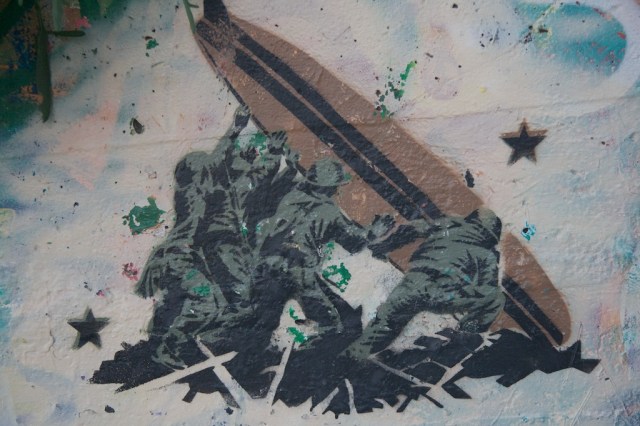 Iwo Jima, Stencil, Bolinas, Graffiti