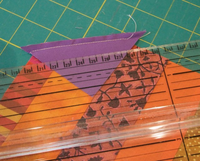 Cut off the extra corner bit