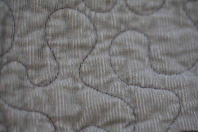 Meander Corduroy quilting