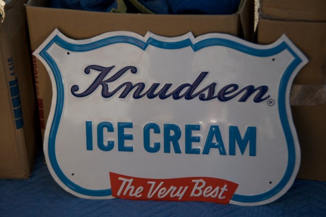 New Years Flea Market Knudsen Ice Cream Sign