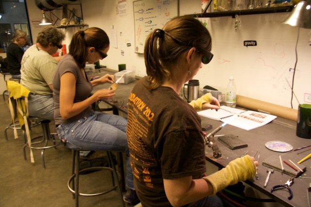 The Crucible Lampworking room